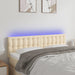 Tăblie de pat cu LED, crem, 144x5x78/88 cm, textil - WALTI WALTI