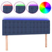 Tăblie de pat cu LED, albastru, 144x5x78/88 cm, textil - WALTI WALTI