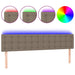 Tăblie de pat cu LED, gri taupe, 180x5x78/88 cm, textil - WALTI WALTI