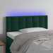 Tăblie de pat cu LED, verde închis, 80x5x78/88 cm, catifea - WALTI WALTI