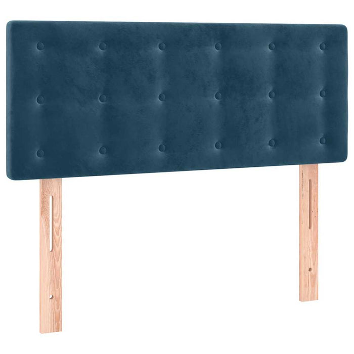 Tăblie de pat cu LED, albastru închis, 80x5x78/88 cm, catifea WALTI
