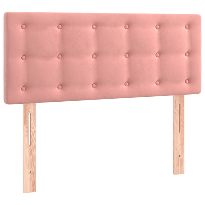 Tăblie de pat cu LED, roz, 80x5x78/88 cm, catifea WALTI