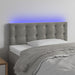 Tăblie de pat cu LED, gri deschis, 90x5x78/88 cm, catifea - WALTI WALTI