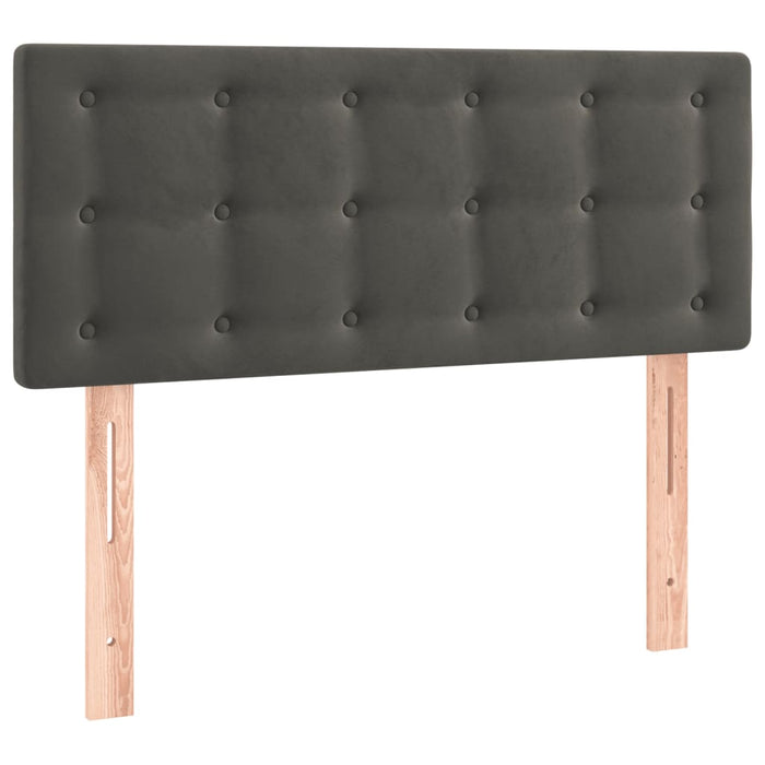 Tăblie de pat cu LED, gri închis, 100x5x78/88 cm, catifea - WALTI WALTI