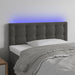 Tăblie de pat cu LED, gri închis, 100x5x78/88 cm, catifea - WALTI WALTI