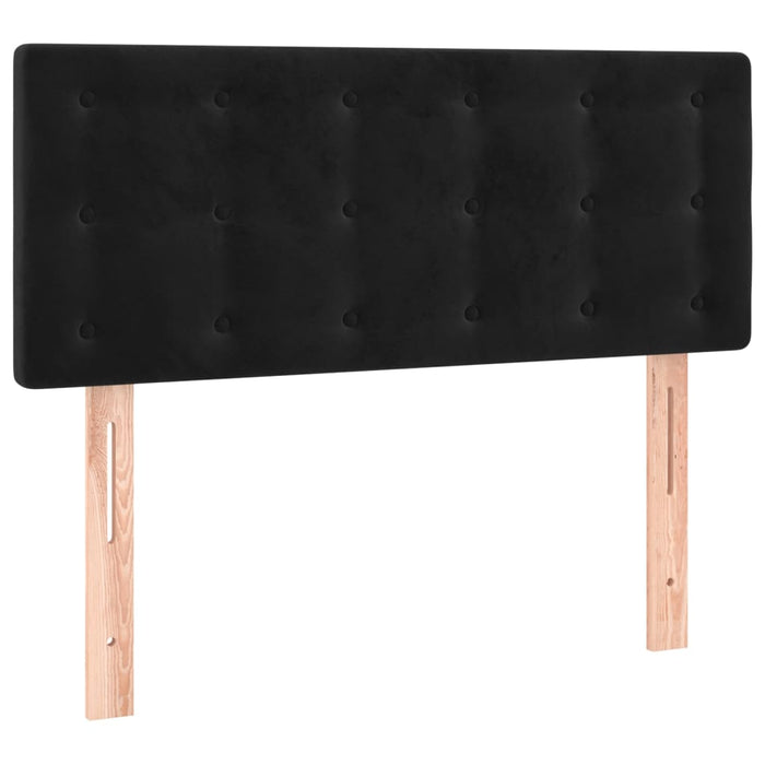 Tăblie de pat cu LED, negru, 100x5x78/88 cm, catifea - WALTI WALTI