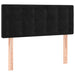 Tăblie de pat cu LED, negru, 100x5x78/88 cm, catifea - WALTI WALTI