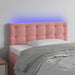 Tăblie de pat cu LED, roz, 90x5x78/88 cm, catifea - WALTI WALTI