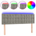 Tăblie de pat cu LED, gri deschis, 144x5x78/88 cm, catifea - WALTI WALTI