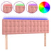 Tăblie de pat cu LED, roz, 144x5x78/88 cm, catifea - WALTI WALTI