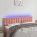 Tăblie de pat cu LED, roz, 144x5x78/88 cm, catifea - WALTI WALTI