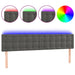 Tăblie de pat cu LED, gri închis, 160x5x78/88 cm, catifea - WALTI WALTI