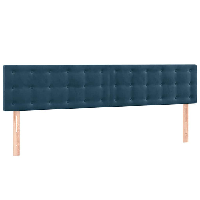 Tăblie de pat cu LED, albastru închis, 160x5x78/88 cm, catifea - WALTI WALTI
