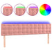 Tăblie de pat cu LED, roz, 160x5x78/88 cm, catifea - WALTI WALTI