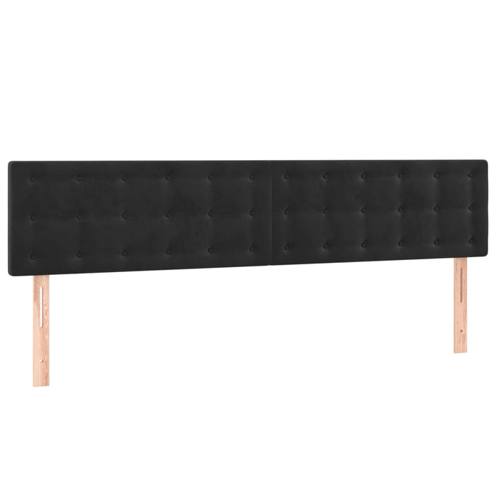 Tăblie de pat cu LED, negru, 180x5x78/88 cm, catifea - WALTI WALTI