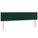 Tăblie de pat cu LED, verde închis, 180x5x78/88 cm, catifea - WALTI WALTI