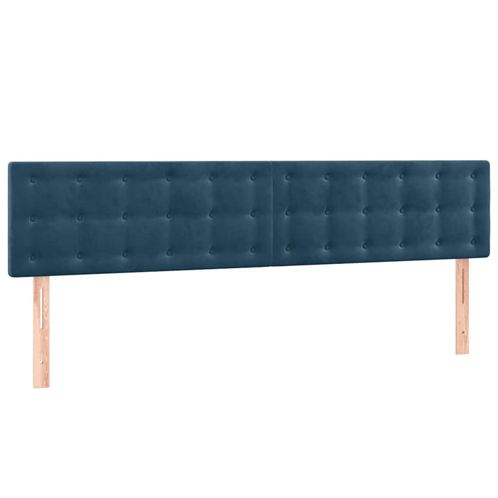 Tăblie de pat cu LED, albastru închis, 180x5x78/88 cm, catifea - WALTI WALTI