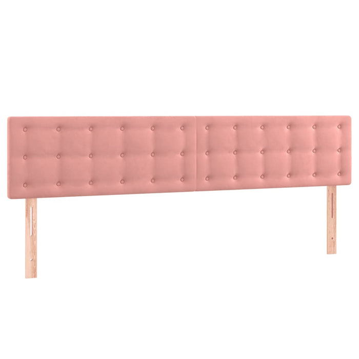 Tăblie de pat cu LED, roz, 200x5x78/88 cm, catifea - WALTI WALTI