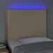 Tăblie de pat cu LED, crem, 90x5x118/128 cm, textil - WALTI WALTI