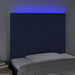 Tăblie de pat cu LED, albastru, 90x5x118/128 cm, textil - WALTI WALTI