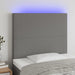 Tăblie de pat cu LED, gri închis, 100x5x118/128 cm, textil - WALTI WALTI