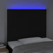 Tăblie de pat cu LED, negru, 100x5x118/128 cm, textil - WALTI WALTI