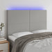 Tăblie de pat cu LED, gri deschis, 144x5x118/128 cm, textil - WALTI WALTI