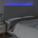 Tăblie de pat cu LED, gri deschis, 200x5x118/128 cm, textil - WALTI WALTI