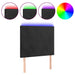 Tăblie de pat cu LED, negru, 80x5x118/128 cm, catifea - WALTI WALTI