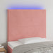 Tăblie de pat cu LED, roz, 80x5x118/128 cm, catifea - WALTI WALTI