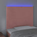 Tăblie de pat cu LED, roz, 90x5x118/128 cm, catifea - WALTI WALTI