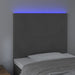 Tăblie de pat cu LED, gri închis, 100x5x118/128 cm, textil - WALTI WALTI