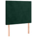 Tăblie de pat cu LED, verde închis, 100x5x118/128 cm, catifea - WALTI WALTI