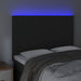 Tăblie de pat cu LED, negru, 144x5x118/128 cm, catifea - WALTI WALTI