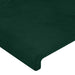 Tăblie de pat cu LED, verde închis, 144x5x118/128 cm, catifea - WALTI WALTI