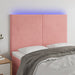 Tăblie de pat cu LED, roz, 144x5x118/128 cm, catifea - WALTI WALTI