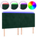 Tăblie de pat cu LED, verde închis, 160x5x118/128 cm, catifea - WALTI WALTI