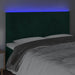 Tăblie de pat cu LED, verde închis, 160x5x118/128 cm, catifea - WALTI WALTI