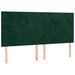 Tăblie de pat cu LED, verde închis, 160x5x118/128 cm, catifea - WALTI WALTI