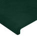 Tăblie de pat cu LED, verde închis, 200x5x118/128 cm, catifea - WALTI WALTI