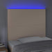 Tăblie de pat cu LED cappuccino 80x5x118/128cm, piele ecologică - WALTI WALTI