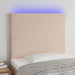 Tăblie de pat cu LED cappuccino 80x5x118/128cm, piele ecologică - WALTI WALTI