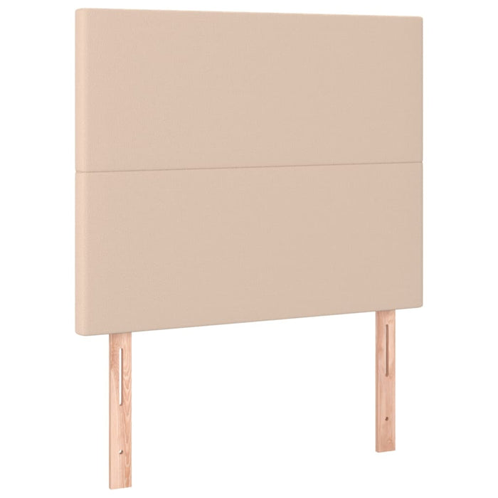 Tăblie de pat cu LED cappuccino 90x5x118/128cm, piele ecologică WALTI