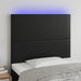 Tăblie de pat cu LED, negru, 100x5x118/128 cm, piele ecologică - WALTI WALTI