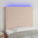 Tăblie de pat cu LED, cappuccino, 100x5x118/128 cm, piele eco - WALTI WALTI