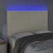 Tăblie de pat cu LED, crem, 144x5x118/128 cm, piele ecologică - WALTI WALTI