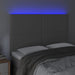 Tăblie de pat cu LED, gri, 144x5x118/128 cm, textil - WALTI WALTI