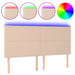 Tăblie de pat cu LED, cappuccino, 160x5x118/128 cm, piele eco - WALTI WALTI