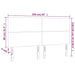 Tăblie de pat cu LED, cappuccino, 160x5x118/128 cm, piele eco - WALTI WALTI
