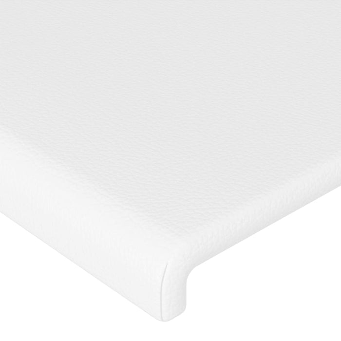 Tăblie de pat cu LED, alb, 180x5x118/128 cm, piele ecologică - WALTI WALTI
